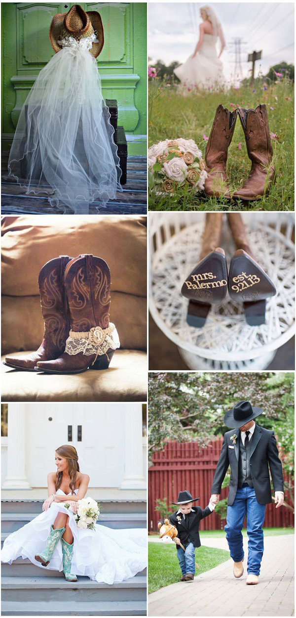 Rustic Country Cowboy Boots Inspired Wedding Ideas