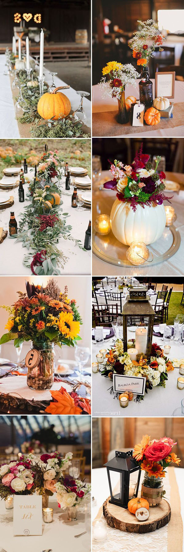 beautiful creative fall wedding centerpieces ideas