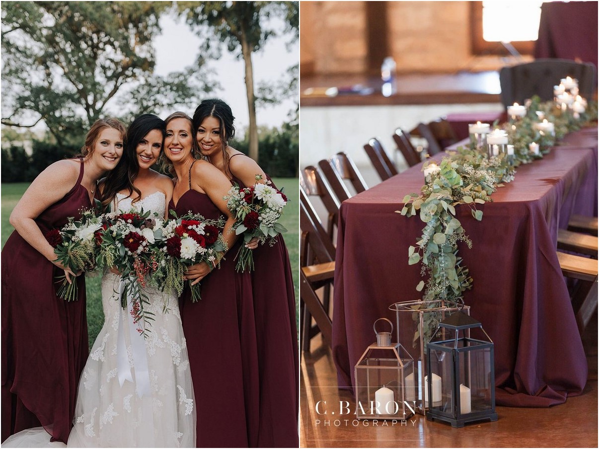 burgundy and greenery wedding color ideas
