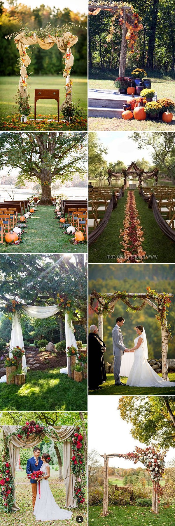 fall wedding ceremony and arches ideas