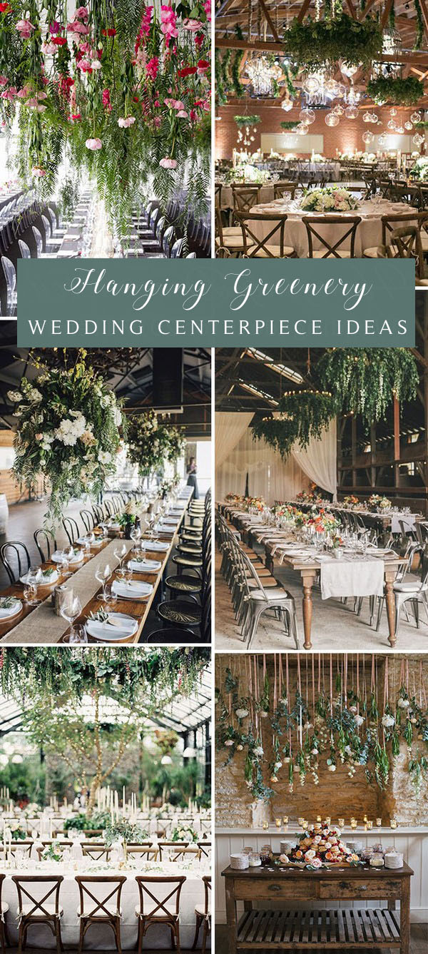 hanging greenery decoration ideas for your wedding reception party