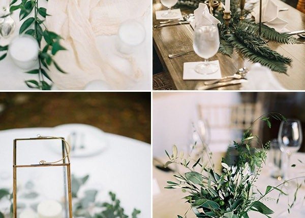 minimal organic wedding centerpieces ideas