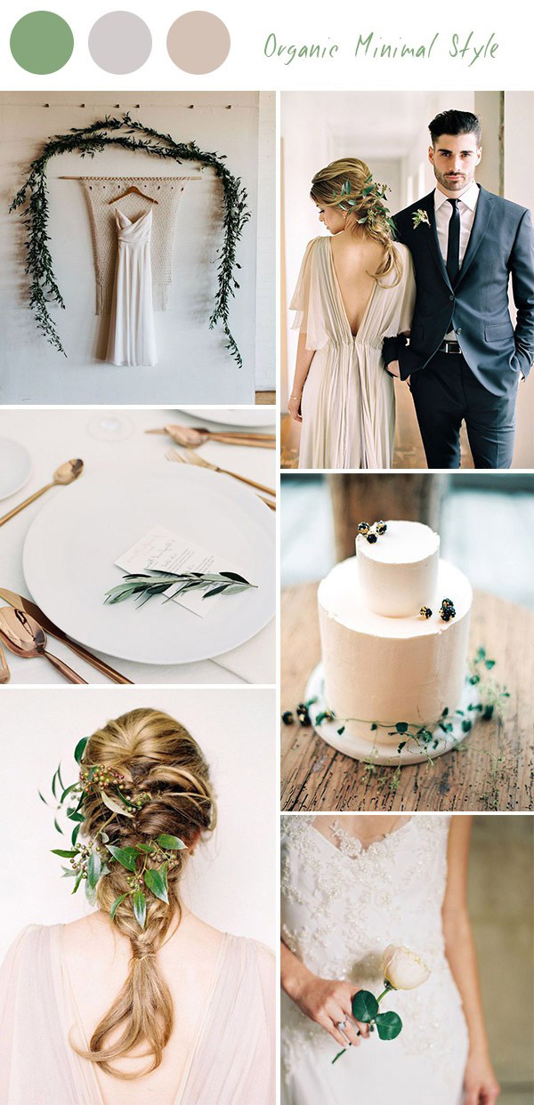 romantic taupe oraganic minimalist wedding ideas