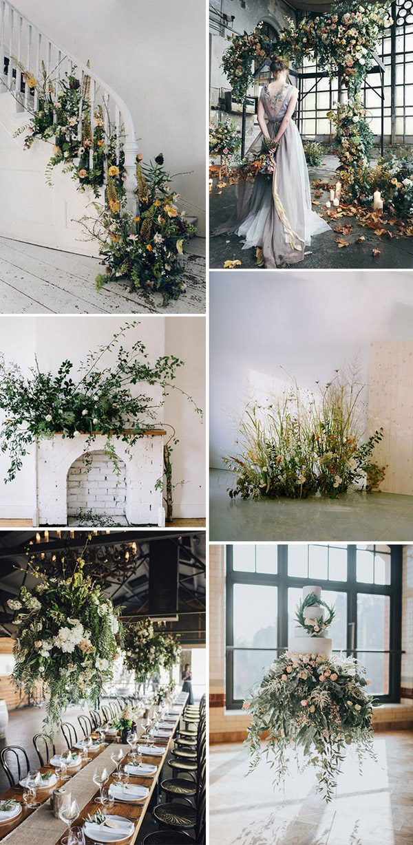 wild weedy floral greenery wedding ideas for wedding trends