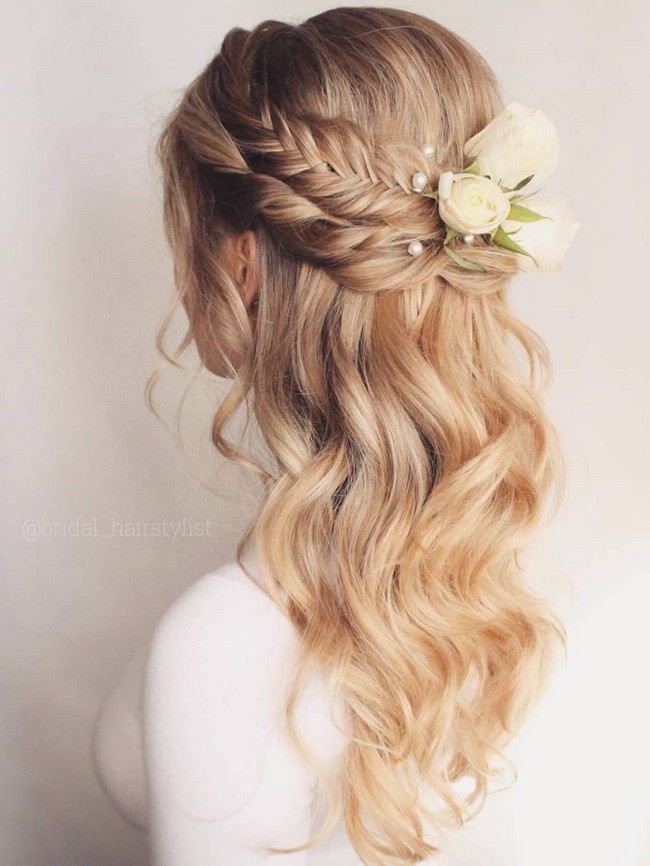 Olga Hampshire Half Up Half Down Wedding Hairstyles #wedding #hair #hairstyles #weddingideas