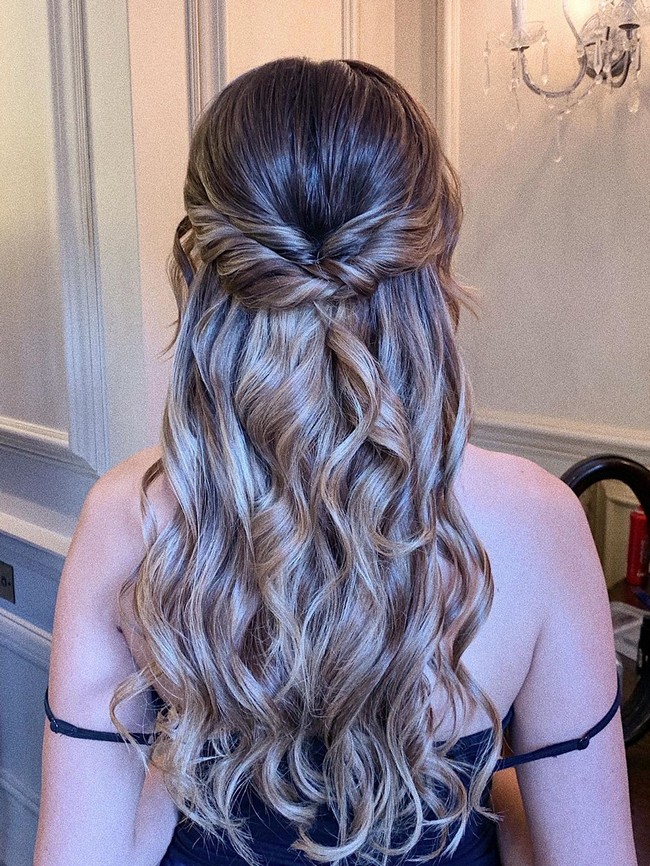 Olga Hampshire Half Up Half Down Wedding Hairstyles #wedding #hair #hairstyles #weddingideas