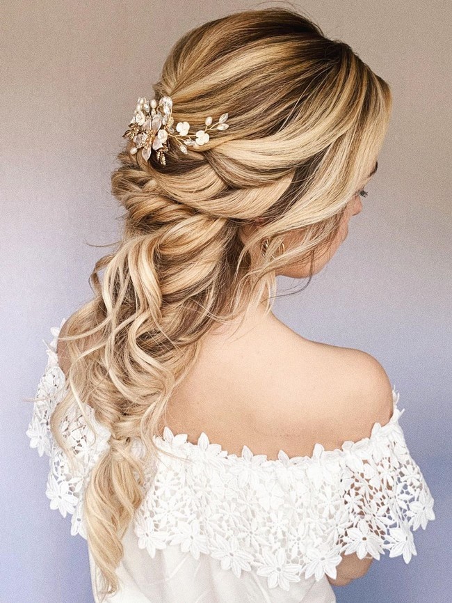 Olga Hampshire Half Up Half Down Wedding Hairstyles #wedding #hair #hairstyles #weddingideas