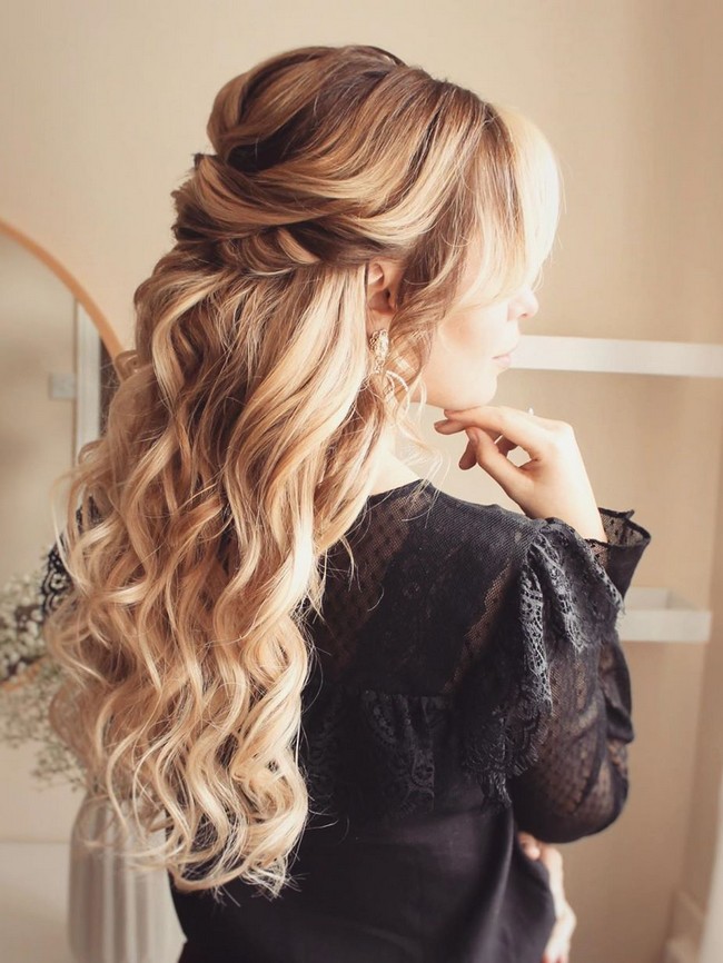 Olga Hampshire Half Up Half Down Wedding Hairstyles #wedding #hair #hairstyles #weddingideas