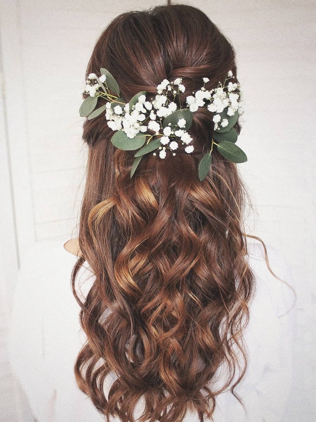 Olga Hampshire Half Up Half Down Wedding Hairstyles #wedding #hair #hairstyles #weddingideas