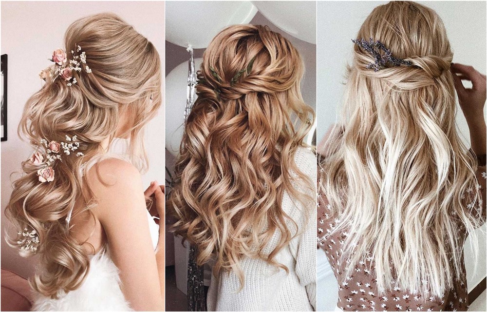 Half up half down wedding hairstyles