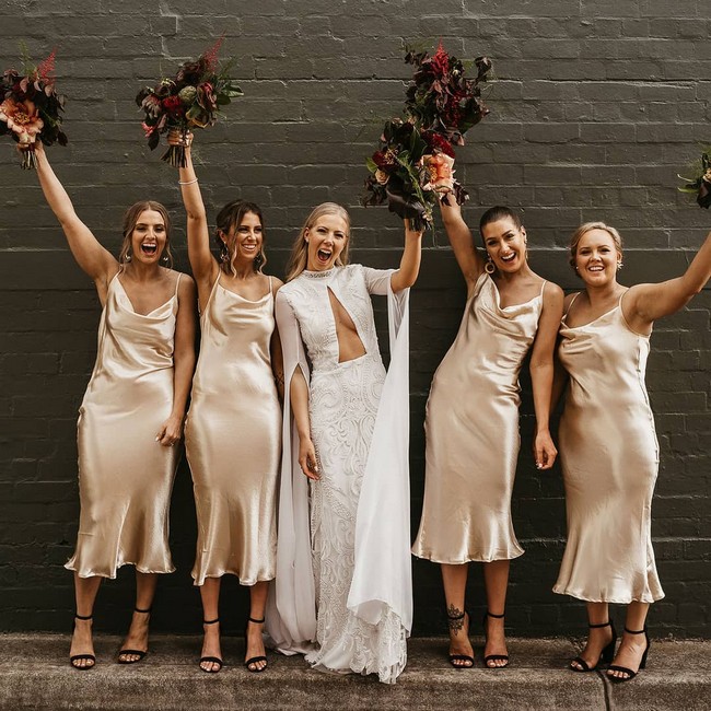 Silk Slip Bridesmaid Dresses #bridesmaid #dresses #weddingideas