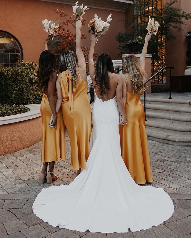 Silk Slip Bridesmaid Dresses #bridesmaid #dresses #weddingideas