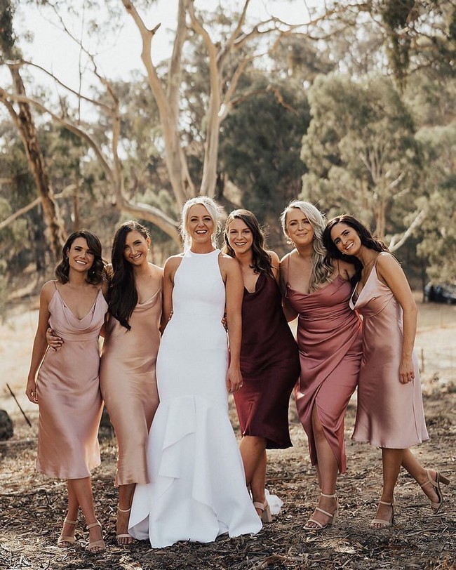 Silk Slip Bridesmaid Dresses #bridesmaid #dresses #weddingideas