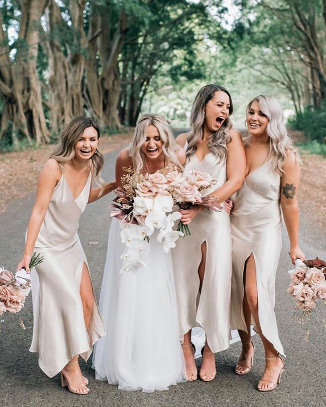 Silk Slip Bridesmaid Dresses #bridesmaid #dresses #weddingideas