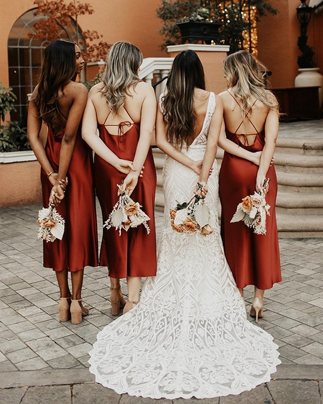 Silk Slip Bridesmaid Dresses #bridesmaid #dresses #weddingideas