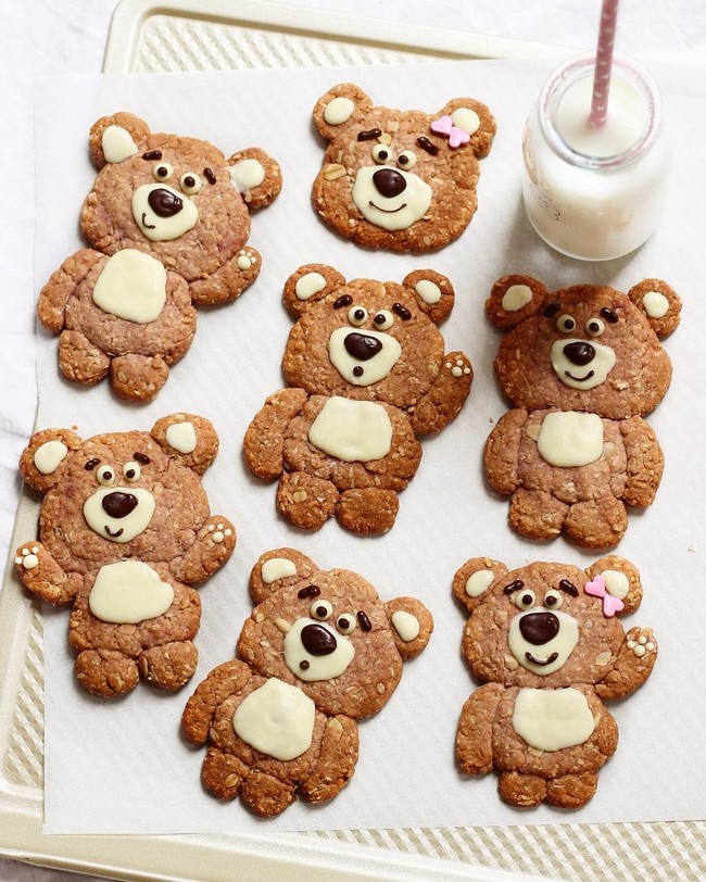 bear-y cute oatmeal cookies