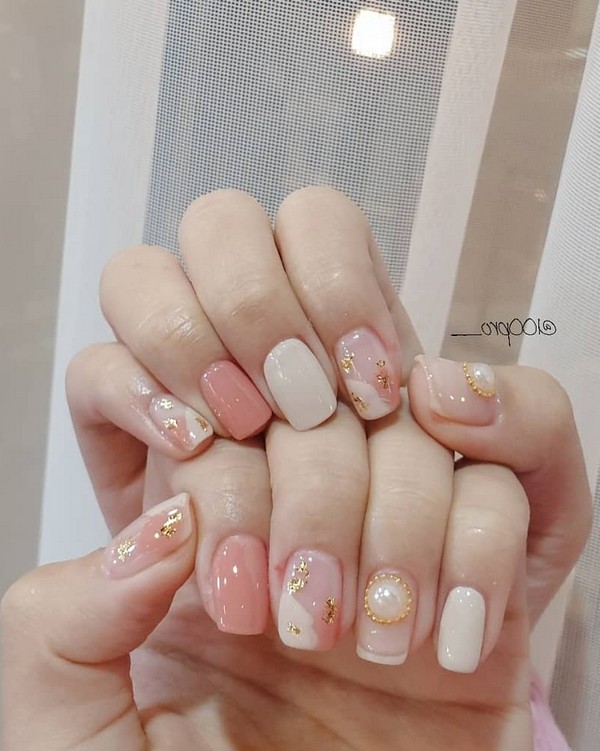 Spring Summer Pastel Neutral Nail Art Designs , nail art design ideas,wedding nails with glitter, coffin nail art designs, bridal nails,nail art for wedding,nail ideas for bride,wedding nails natural, wedding nails, wedding nails bridesmaids, wedding nails coffin,wedding nails acrylic,wedding nails i do,wedding nails french #nail #nailart #weddingnails #bridenails