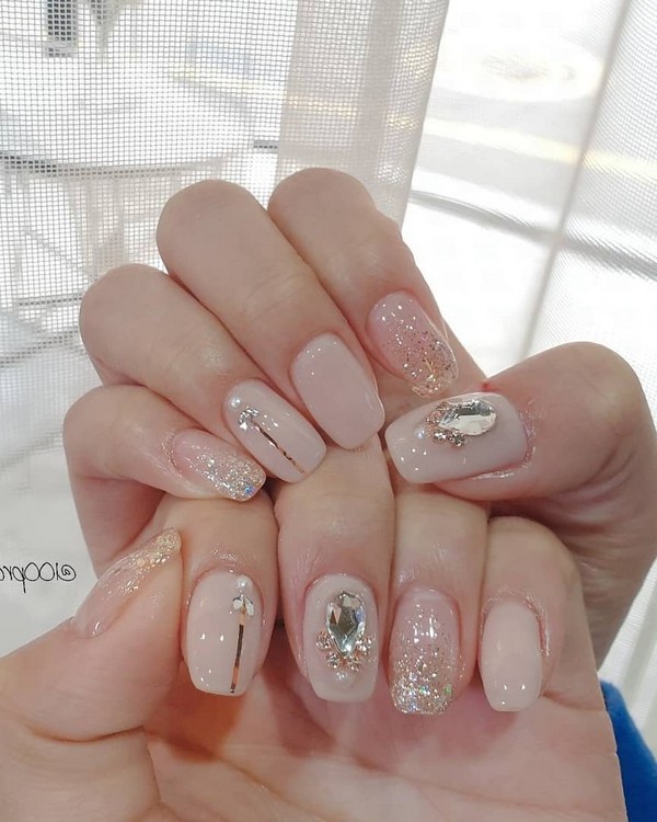 Spring Summer Pastel Neutral Nail Art Designs , nail art design ideas,wedding nails with glitter, coffin nail art designs, bridal nails,nail art for wedding,nail ideas for bride,wedding nails natural, wedding nails, wedding nails bridesmaids, wedding nails coffin,wedding nails acrylic,wedding nails i do,wedding nails french #nail #nailart #weddingnails #bridenails