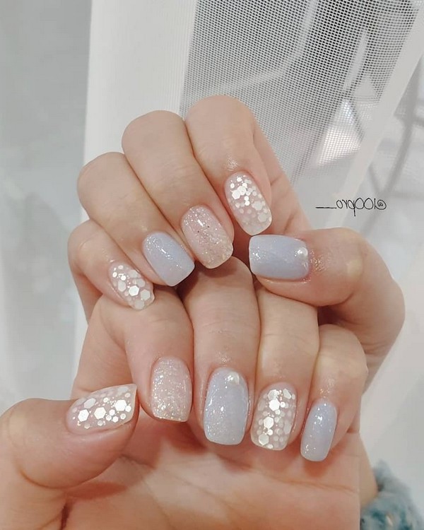 Spring Summer Pastel Neutral Nail Art Designs , nail art design ideas,wedding nails with glitter, coffin nail art designs, bridal nails,nail art for wedding,nail ideas for bride,wedding nails natural, wedding nails, wedding nails bridesmaids, wedding nails coffin,wedding nails acrylic,wedding nails i do,wedding nails french #nail #nailart #weddingnails #bridenails