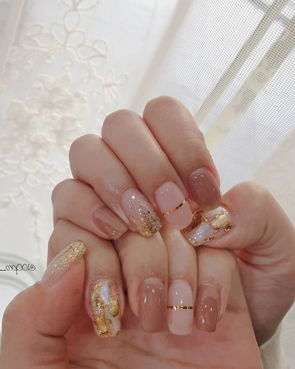 Spring Summer Pastel Neutral Nail Art Designs , nail art design ideas,wedding nails with glitter, coffin nail art designs, bridal nails,nail art for wedding,nail ideas for bride,wedding nails natural, wedding nails, wedding nails bridesmaids, wedding nails coffin,wedding nails acrylic,wedding nails i do,wedding nails french #nail #nailart #weddingnails #bridenails