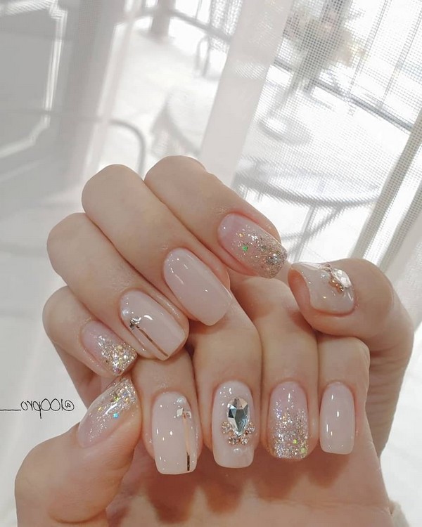 Spring Summer Pastel Neutral Nail Art Designs , nail art design ideas,wedding nails with glitter, coffin nail art designs, bridal nails,nail art for wedding,nail ideas for bride,wedding nails natural, wedding nails, wedding nails bridesmaids, wedding nails coffin,wedding nails acrylic,wedding nails i do,wedding nails french #nail #nailart #weddingnails #bridenails