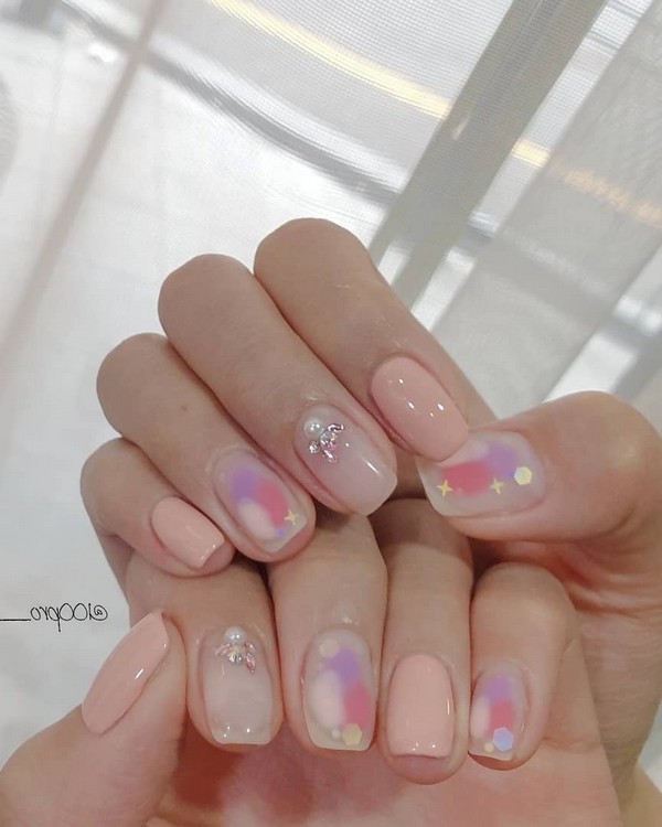 Spring Summer Pastel Neutral Nail Art Designs , nail art design ideas,wedding nails with glitter, coffin nail art designs, bridal nails,nail art for wedding,nail ideas for bride,wedding nails natural, wedding nails, wedding nails bridesmaids, wedding nails coffin,wedding nails acrylic,wedding nails i do,wedding nails french #nail #nailart #weddingnails #bridenails