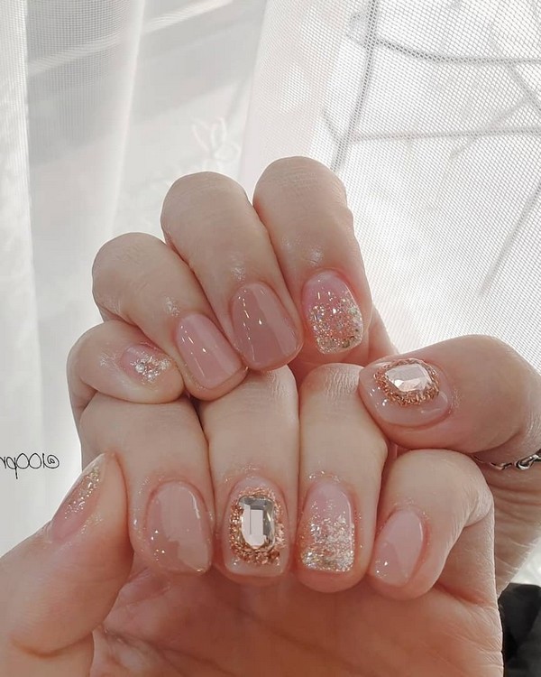 Spring Summer Pastel Neutral Nail Art Designs , nail art design ideas,wedding nails with glitter, coffin nail art designs, bridal nails,nail art for wedding,nail ideas for bride,wedding nails natural, wedding nails, wedding nails bridesmaids, wedding nails coffin,wedding nails acrylic,wedding nails i do,wedding nails french #nail #nailart #weddingnails #bridenails