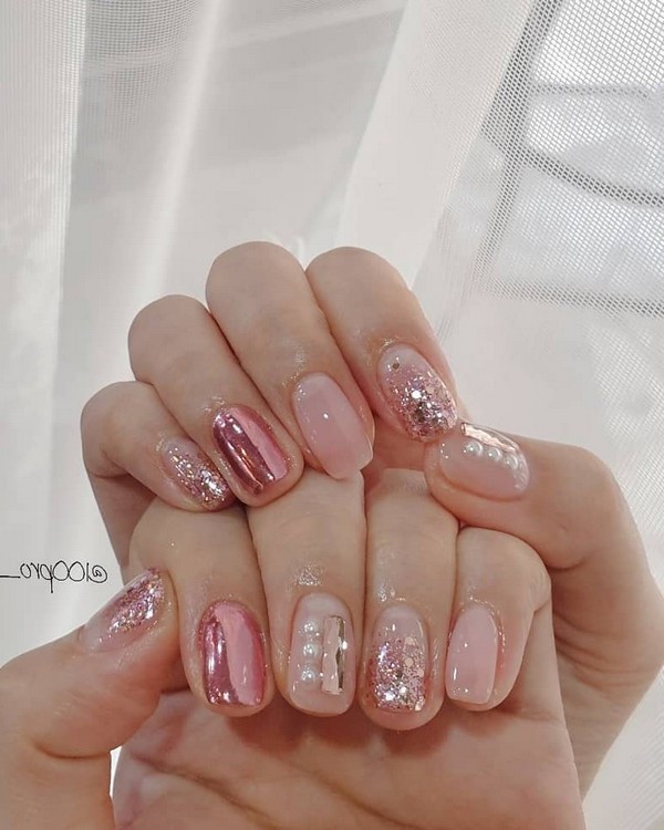 Spring Summer Pastel Neutral Nail Art Designs , nail art design ideas,wedding nails with glitter, coffin nail art designs, bridal nails,nail art for wedding,nail ideas for bride,wedding nails natural, wedding nails, wedding nails bridesmaids, wedding nails coffin,wedding nails acrylic,wedding nails i do,wedding nails french #nail #nailart #weddingnails #bridenails