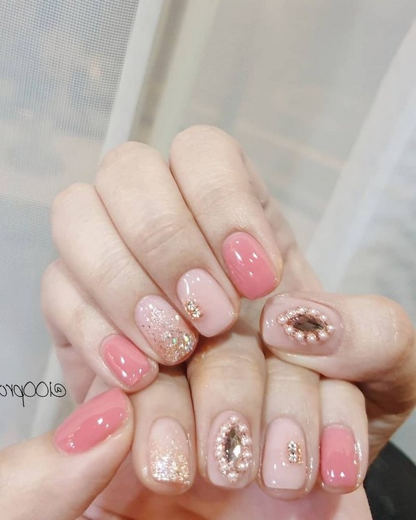 Spring Summer Pastel Neutral Nail Art Designs , nail art design ideas,wedding nails with glitter, coffin nail art designs, bridal nails,nail art for wedding,nail ideas for bride,wedding nails natural, wedding nails, wedding nails bridesmaids, wedding nails coffin,wedding nails acrylic,wedding nails i do,wedding nails french #nail #nailart #weddingnails #bridenails