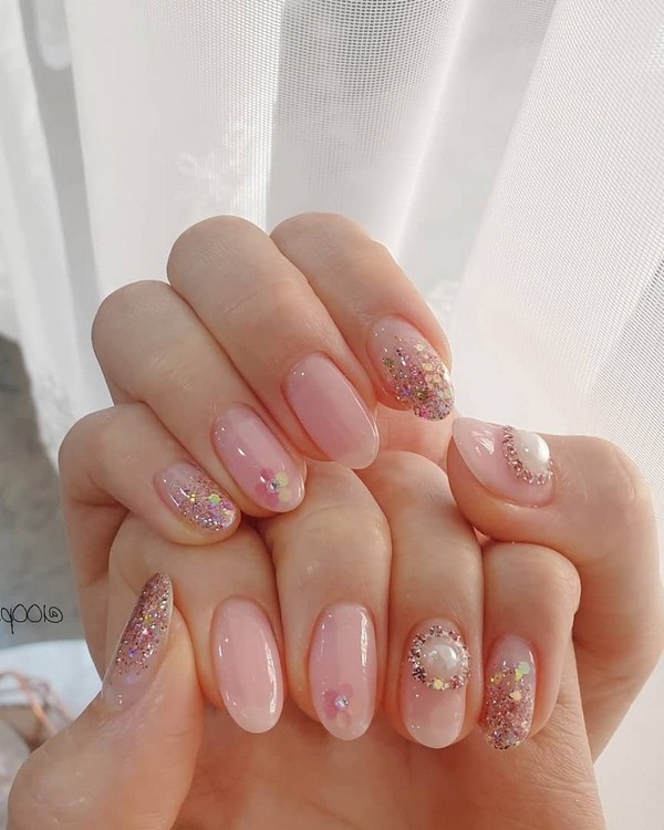 Spring Summer Pastel Neutral Nail Art Designs , nail art design ideas,wedding nails with glitter, coffin nail art designs, bridal nails,nail art for wedding,nail ideas for bride,wedding nails natural, wedding nails, wedding nails bridesmaids, wedding nails coffin,wedding nails acrylic,wedding nails i do,wedding nails french #nail #nailart #weddingnails #bridenails