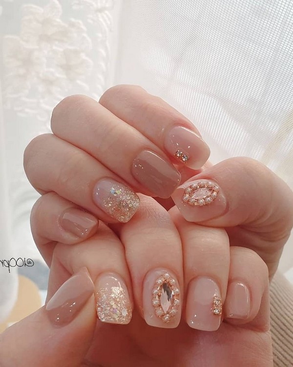 Spring Summer Pastel Neutral Nail Art Designs , nail art design ideas,wedding nails with glitter, coffin nail art designs, bridal nails,nail art for wedding,nail ideas for bride,wedding nails natural, wedding nails, wedding nails bridesmaids, wedding nails coffin,wedding nails acrylic,wedding nails i do,wedding nails french #nail #nailart #weddingnails #bridenails