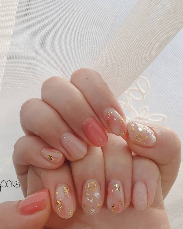 Spring Summer Pastel Neutral Nail Art Designs , nail art design ideas,wedding nails with glitter, coffin nail art designs, bridal nails,nail art for wedding,nail ideas for bride,wedding nails natural, wedding nails, wedding nails bridesmaids, wedding nails coffin,wedding nails acrylic,wedding nails i do,wedding nails french #nail #nailart #weddingnails #bridenails