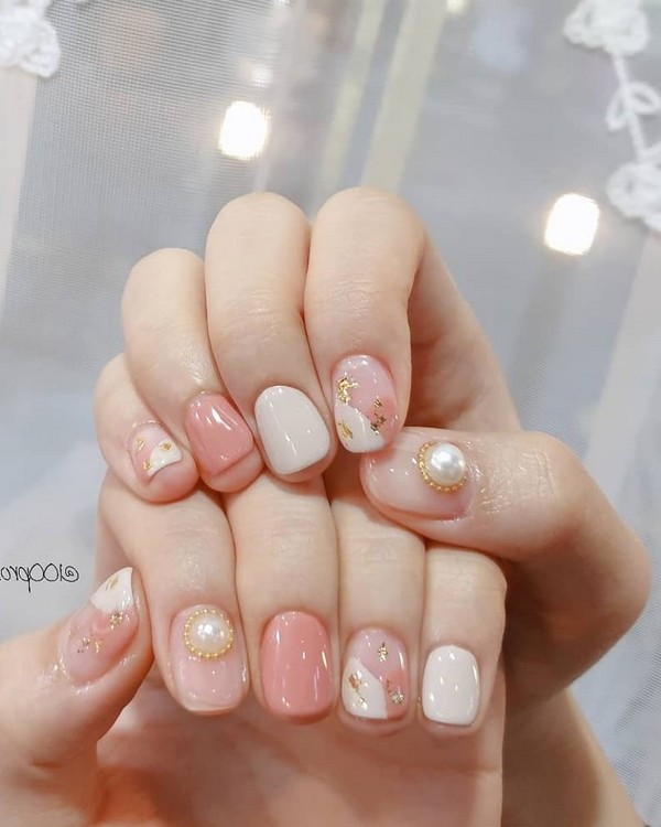 Spring Summer Pastel Neutral Nail Art Designs , nail art design ideas,wedding nails with glitter, coffin nail art designs, bridal nails,nail art for wedding,nail ideas for bride,wedding nails natural, wedding nails, wedding nails bridesmaids, wedding nails coffin,wedding nails acrylic,wedding nails i do,wedding nails french #nail #nailart #weddingnails #bridenails