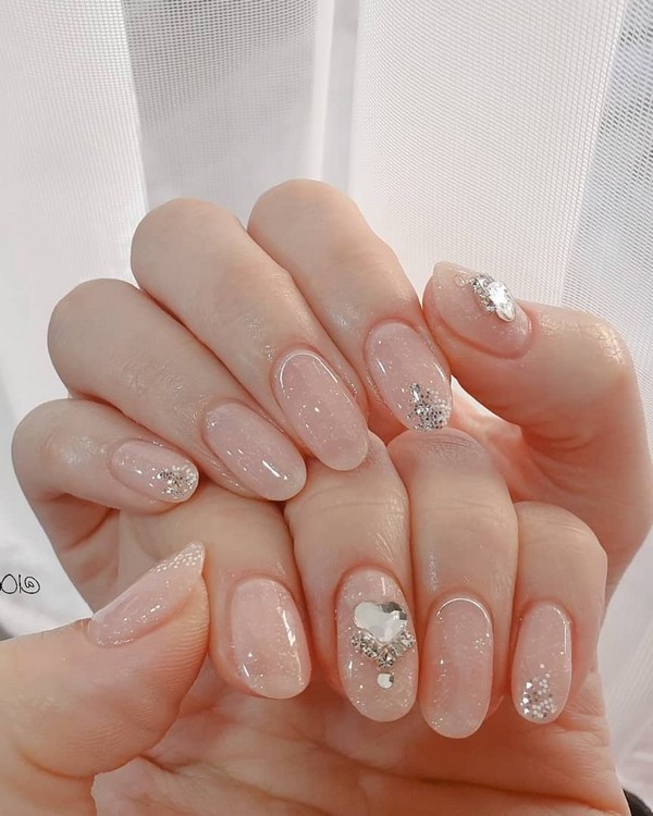 Spring Summer Pastel Neutral Nail Art Designs , nail art design ideas,wedding nails with glitter, coffin nail art designs, bridal nails,nail art for wedding,nail ideas for bride,wedding nails natural, wedding nails, wedding nails bridesmaids, wedding nails coffin,wedding nails acrylic,wedding nails i do,wedding nails french #nail #nailart #weddingnails #bridenails