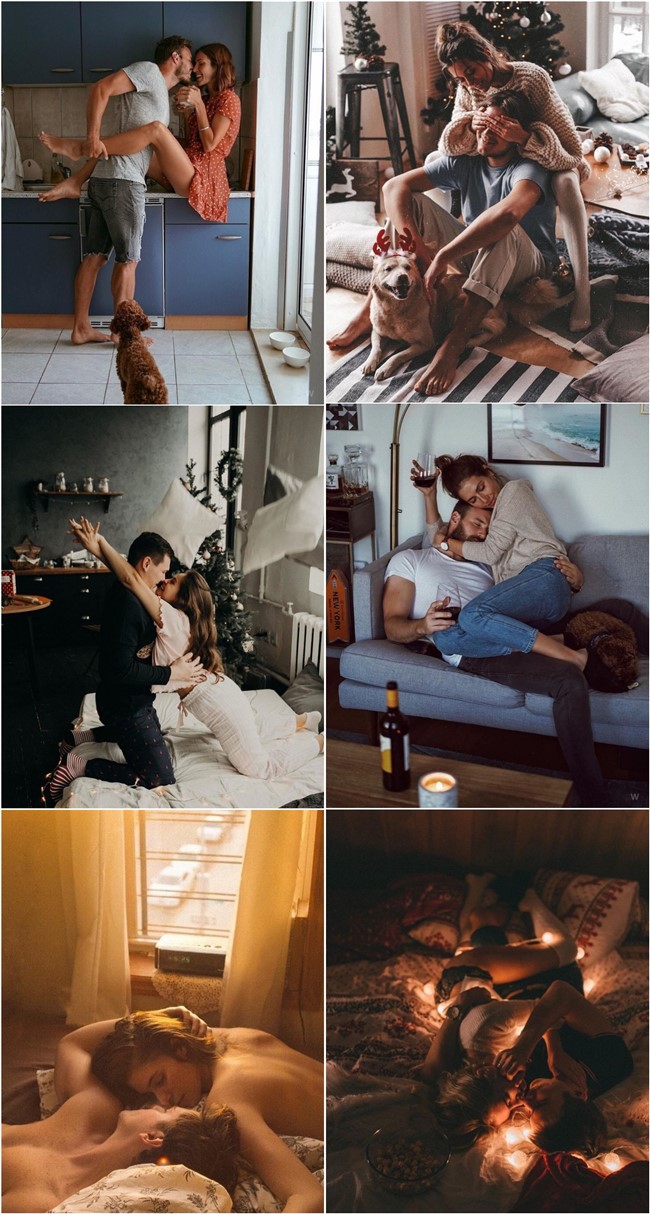 At-Home Engagement Photo Ideas #photos #photopose #boudoir #photography