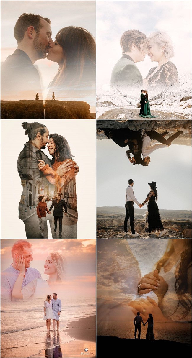 Double Exposure Engagement Photos #engagementphotos #engagement #photograph