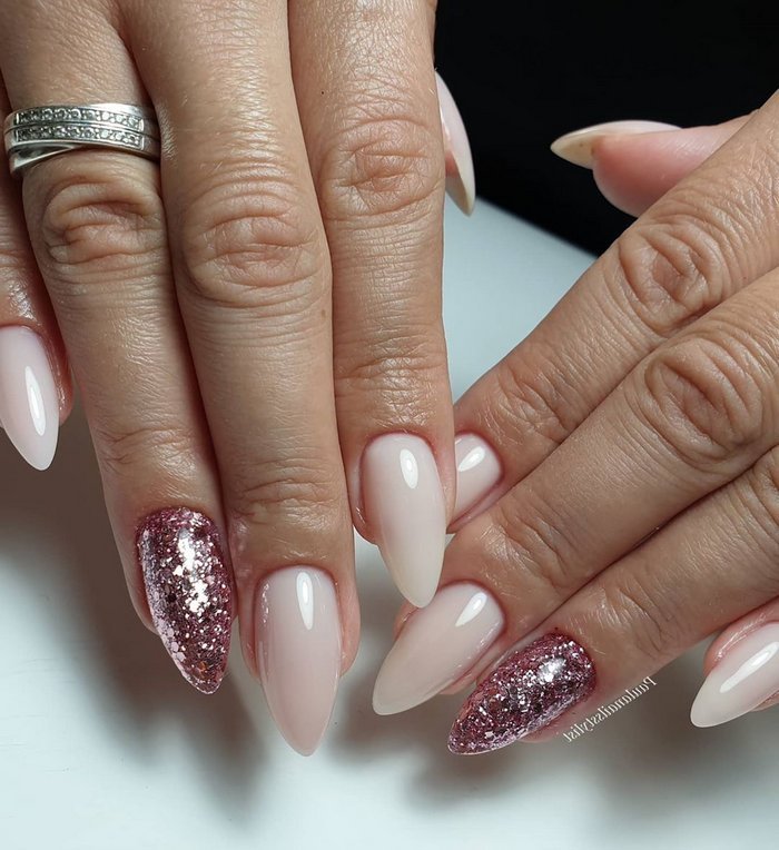 Pink White Wedding Nail Art Design Ideas #wedding #nails #weddingideas #weddingnails