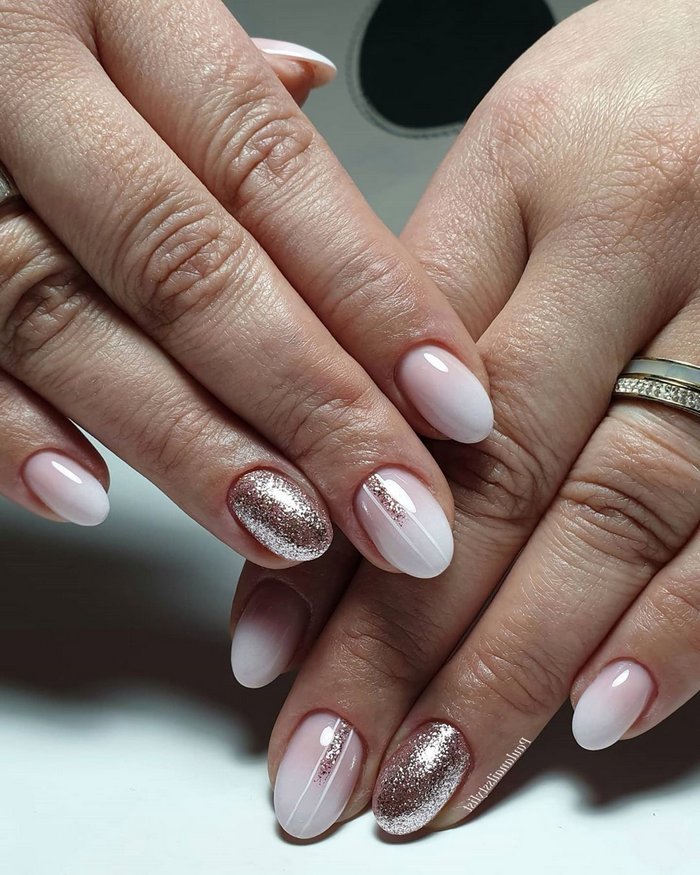 Pink White Wedding Nail Art Design Ideas #wedding #nails #weddingideas #weddingnails