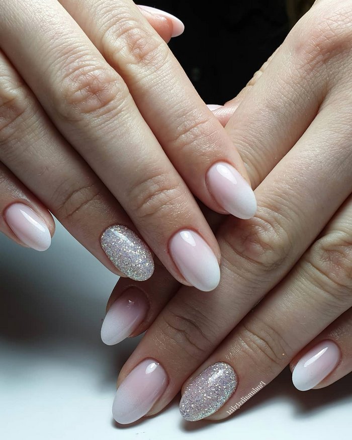 Pink White Wedding Nail Art Design Ideas #wedding #nails #weddingideas #weddingnails