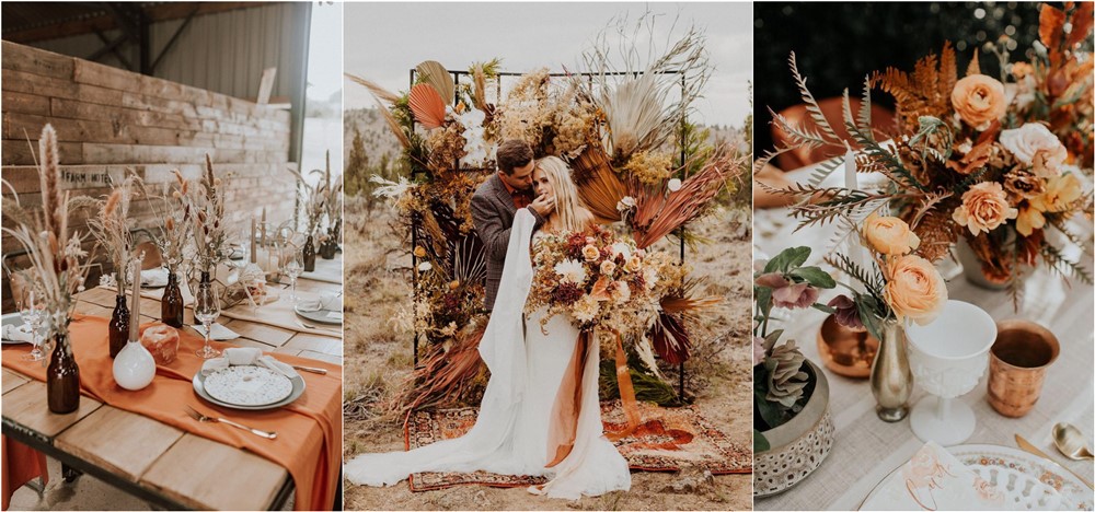 rust dusty orange wedding color ideas