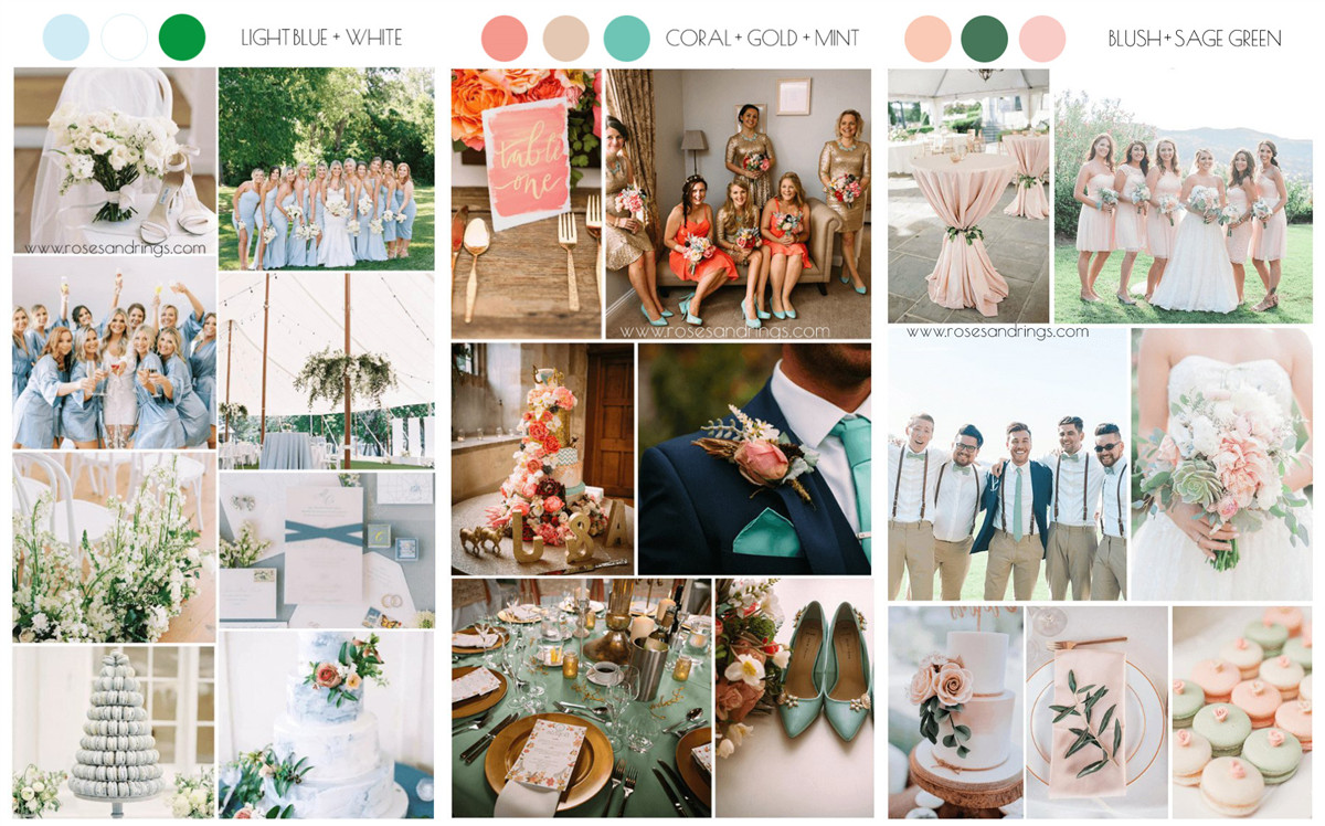 summer wedding color combos