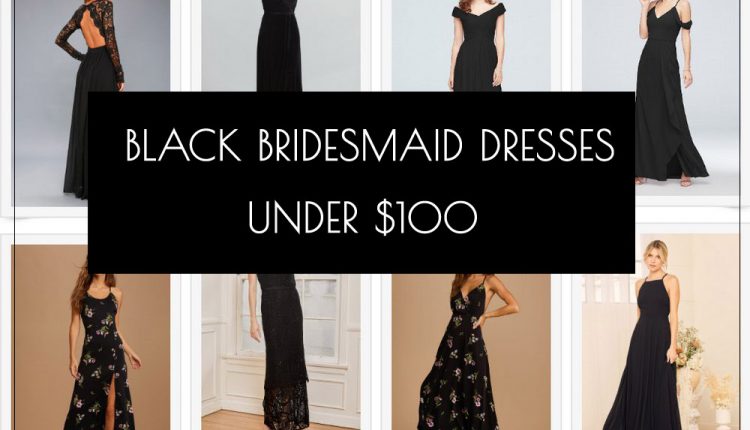 black bridesmaid dresses under100
