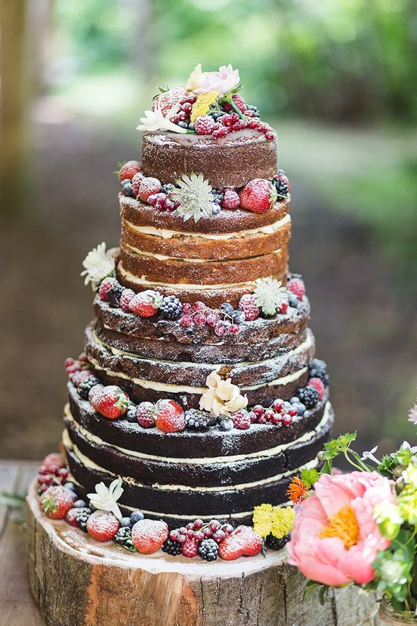 Naked Wedding Cake Ideas