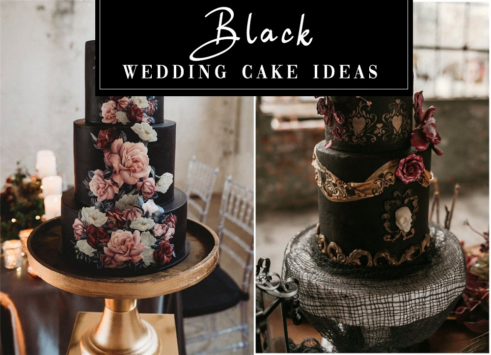 black wedding cakes