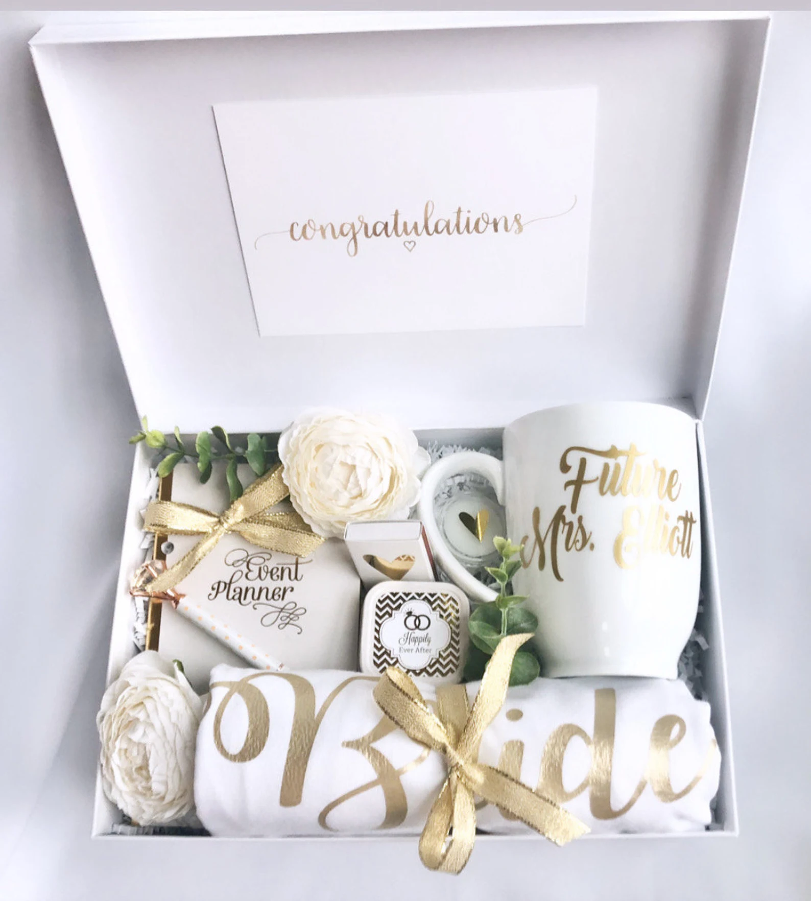 Bride to Be Bridal Engagement Gift Basket Present, Bride Gift, Bridal Gift Basket, Future Mrs