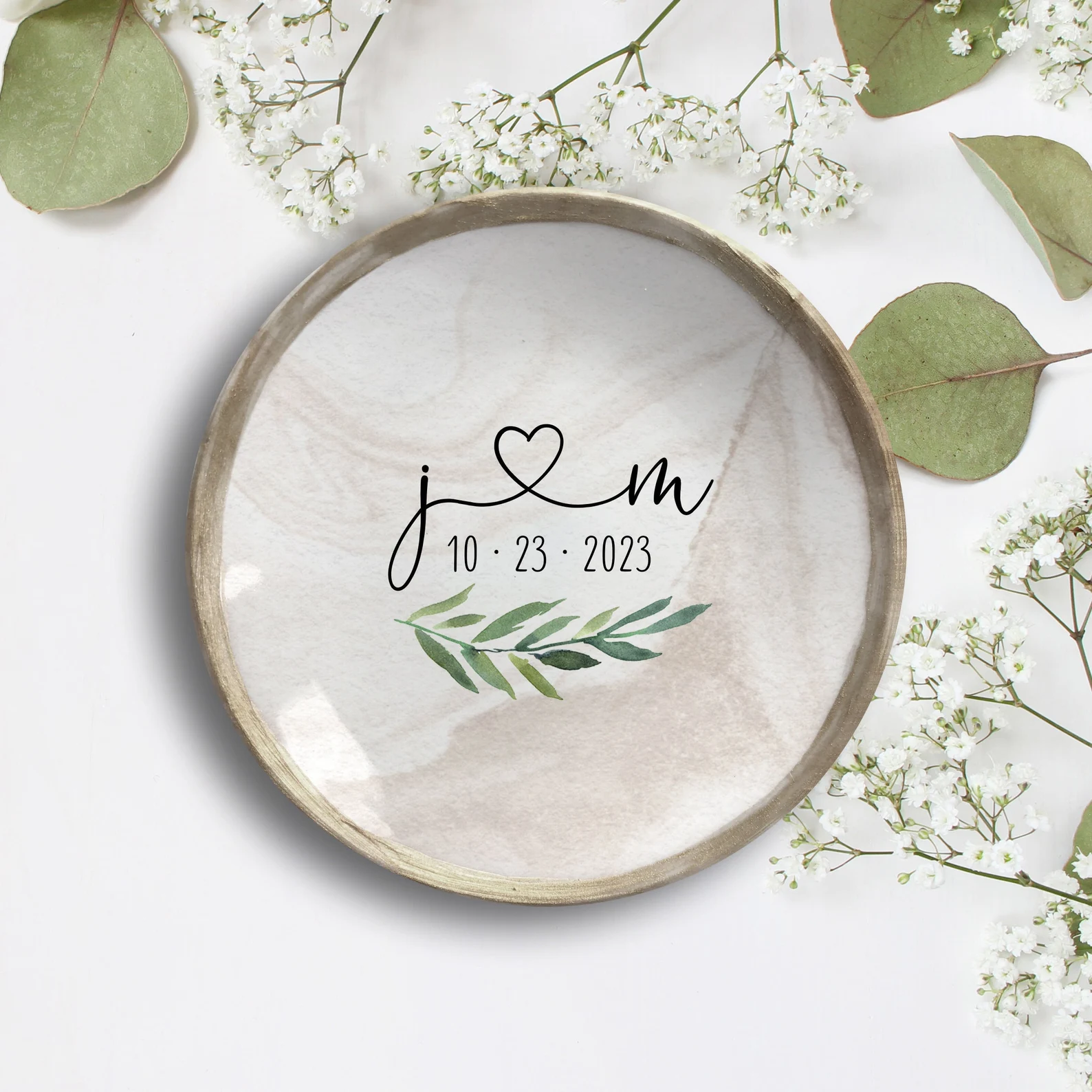 Personalized Jewelry Ring Dish Engagement Wedding Bridal Shower Gift