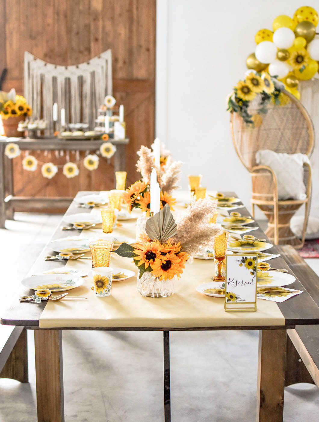 bridal shower theme ideas sunflowers