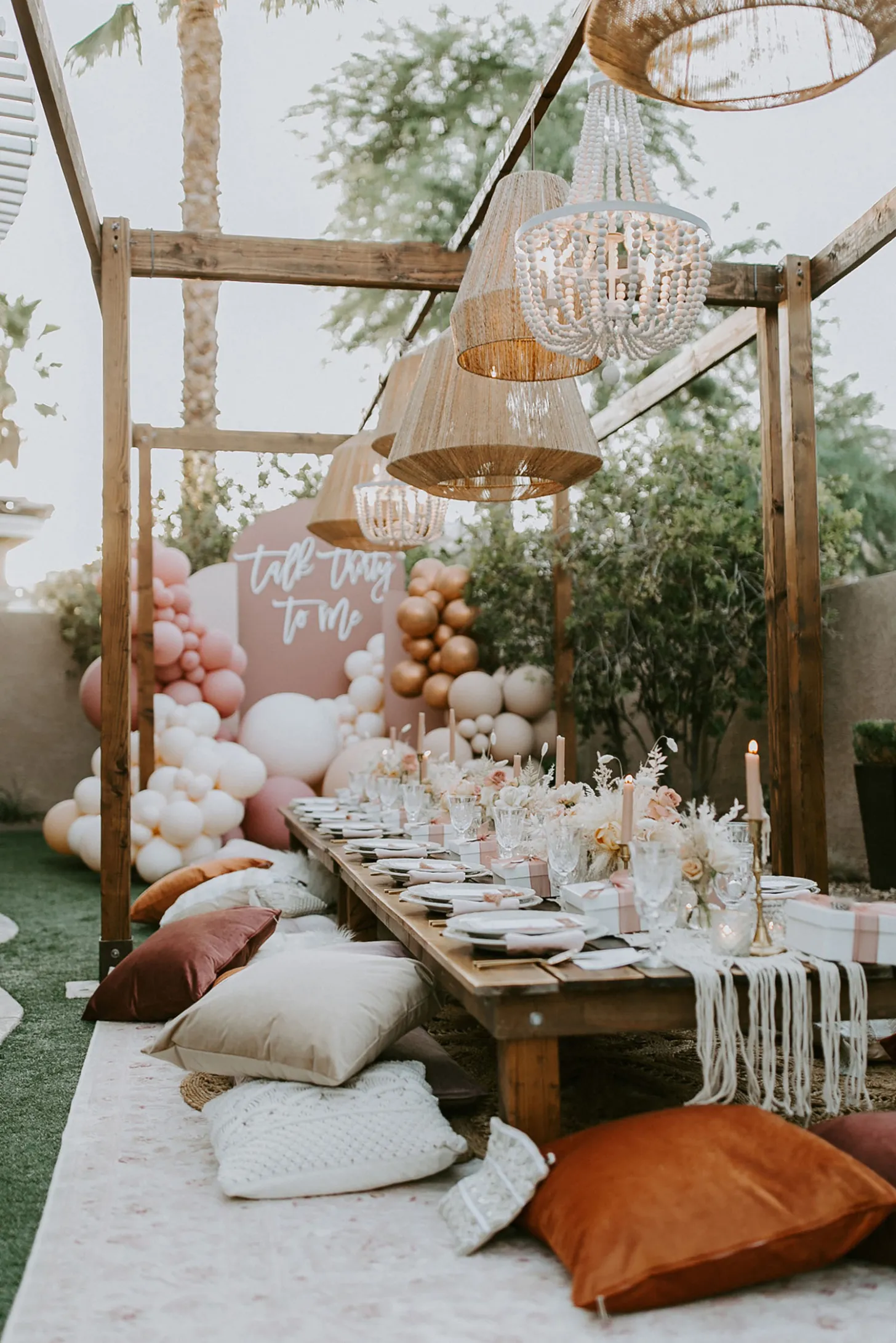 low outdoors picnic bridal shower ideas