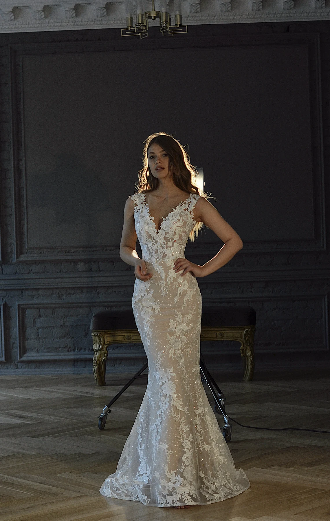 Mermaid wedding dress Airis by Olivia Bottega with glitter image 1