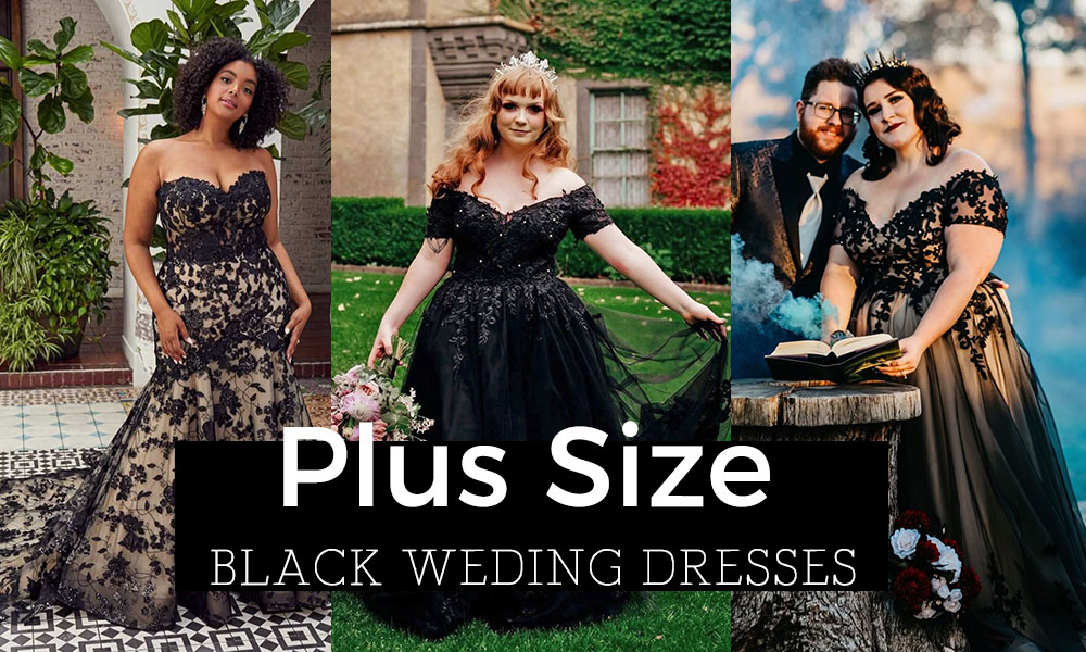 plus size black wedding dresses and gowns